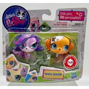 2012 Littlest Pet Shop-Totally Talented #2697 Zoe Trent/#2858 Beagle BRAND NEW